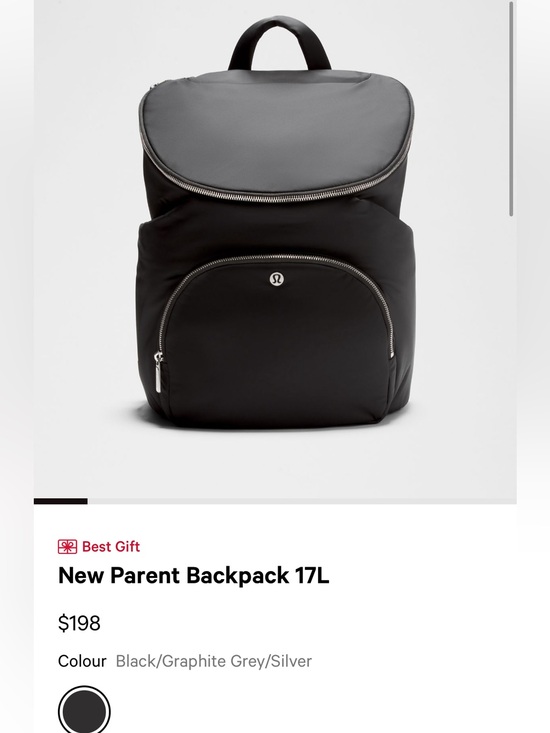 lululemon athletica Handbags - lululemon athletica Black/Graphite Grey Backpack with Silver Hardware